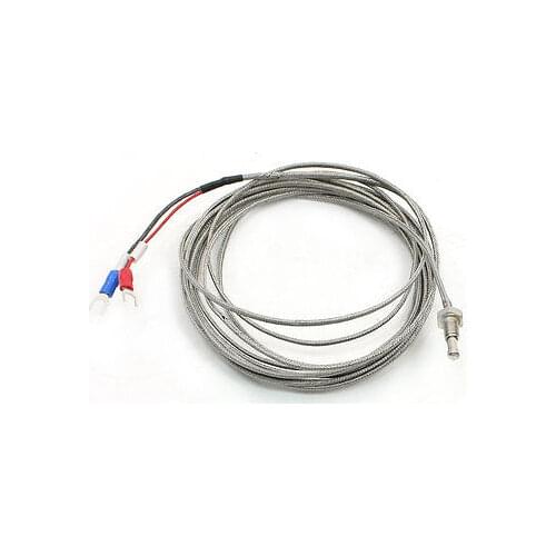 6mm Dia Mounting Thread K Type Temperature Sensor Thermocouple Probe 4M Long