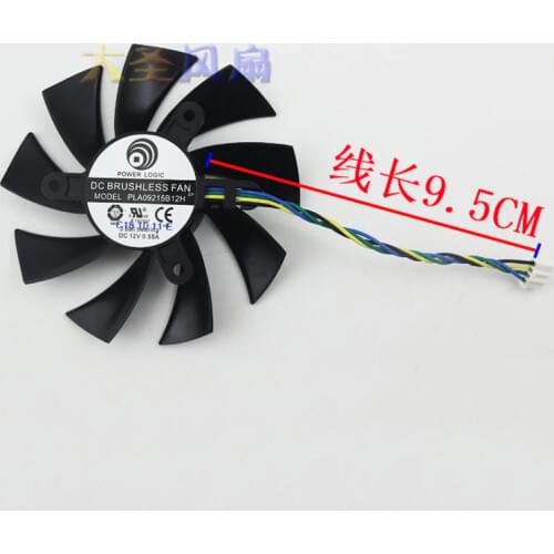 90mm(85MM) PLA09215B12H 4Pin VGA Cooler Graphics Card Fan For HP GTX1060 GTX 1060 OEM Video Cards Cooling As Replacement