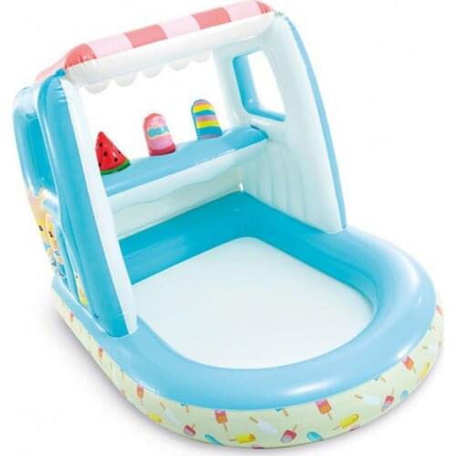 127cmX102cmX99cm Kids Yard Garden Lawn Summer Water Fun Small Inflatable Icecream Play Pool