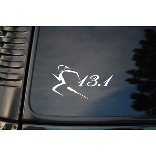 For Womens Running Shoe Sticker Vinyl Cut Out 13.1 (V2) Half Marathon Run Jogging Car Styling