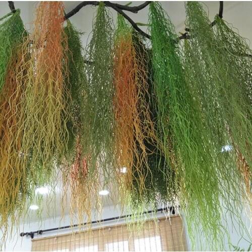 2pcs Artificial Juncus effusus Flower String For Plant Wall Wedding Landscape Archway Props Home Hotal Office Bar Decorative