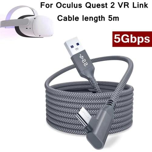 USB Type C Cable For Oculus Quest 2 Link 5M USB c Quick Charge Cables for Quest 2 VR Headset Data Transfer Fast Charging Cables