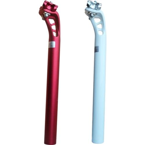 Classic retro 27.2 super light alloy aluminum setback seat post MTB Road bicycle seatpost offset seat tube Red White
