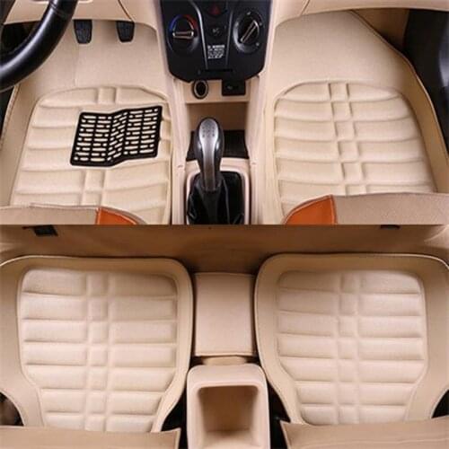 Leather universal car floor mats for renault fluence kadjar captur scenic 3 laguna sandero waterproof car accessories Foot mats