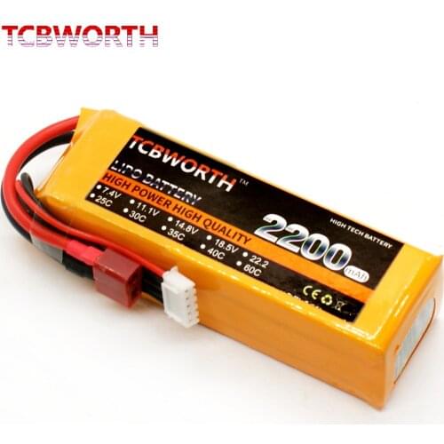 TCBWORTH lipo battery 18.5 V 2200mAh 40C Max 80C RC LiPo battery For RC Helicopter Airplane Quadrotor Drone Car RC Li-ion batter