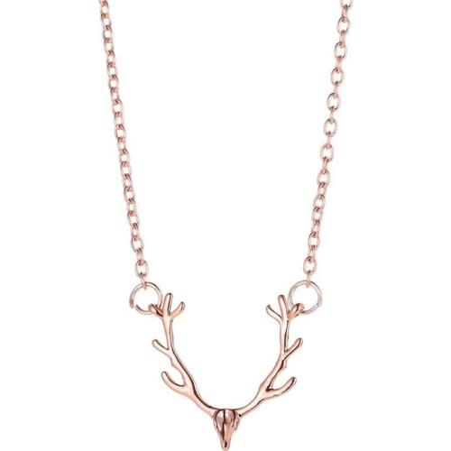 Fashion statement simple little sntler pendant necklace aesthetic neck chains womens necklaces jewelry valentines day present