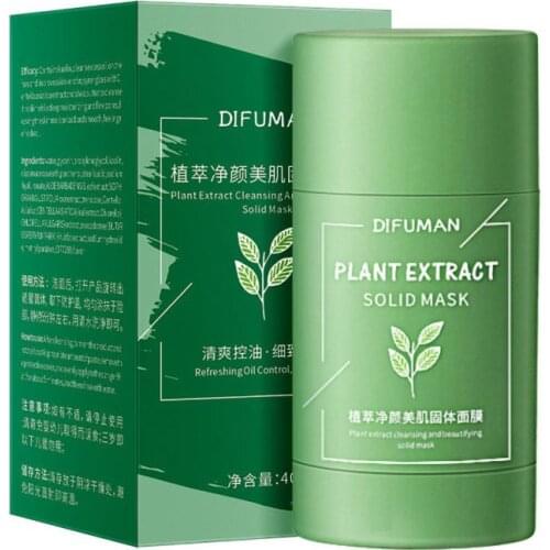 Green Tea Purifying Clay Stick Mask Oil Control Anti-Acne Deep Clean Pore Moisturizing Hydrating Whitening Cleaning Mask