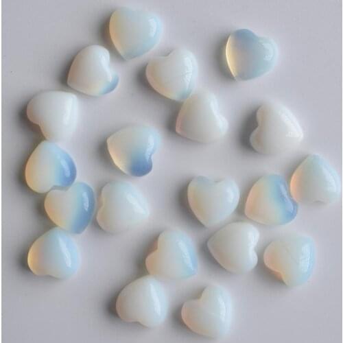 Wholesale 30pcs/lot Fashion hot sell good quality opal stone heart shape cab cabochons beads for jewelry making 10mm free