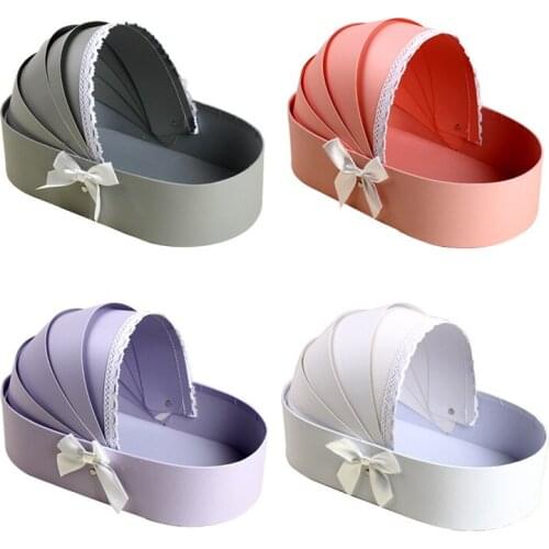 Cradle Flower Box Rose Flower Arrangement Basket Gift Boxes Romantic Floral Flower Packing Boxes Wedding Home Decor