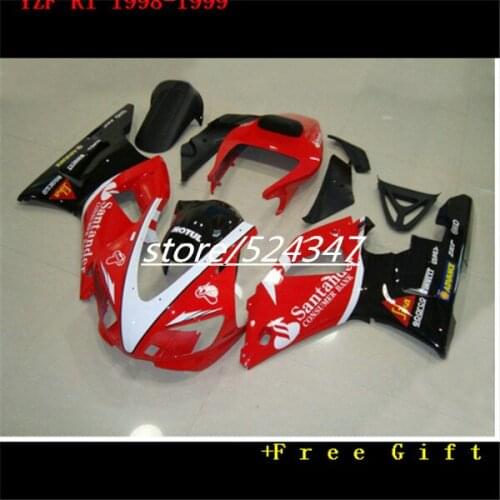 Full fairing kit fit for R1 1998 1999 YZF R1 red black fairings set YZF-R1 98 99 Motorcycle Accessories & Parts