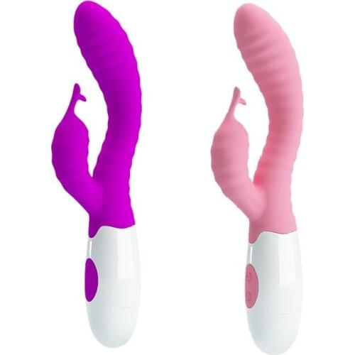 Pretty love Silicone G Spot Dildo Rabbit Vibrator for Women Dual Vibration Waterproof Female Vagina Clitoris Massager Sex Toy