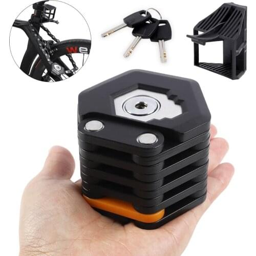 Foldable Bike Lock MTB Road Bicycle Hamburg Lock High Security Anti-Theft Scooter Electric Folding E-Bike Chain Lock