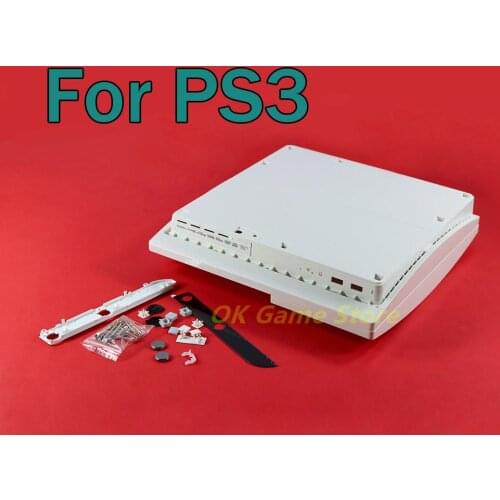 1set/lot High Quality Replacement For playstation 3 PS3 Slim White Black Full Housing Shell Cover Case for PS3 Slim