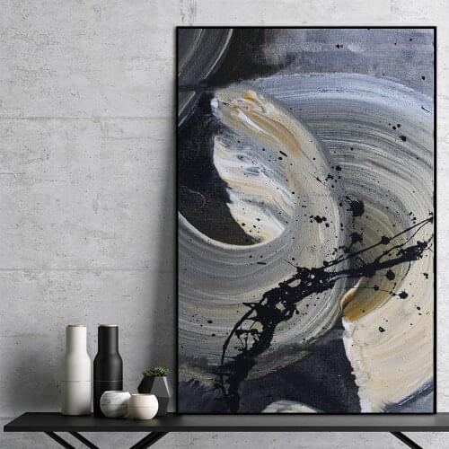 Modern Abstract Canvas Painting Wall Art Prints Minimalist Gray Graffiti Poster Decorative Pictures for living Room Decor