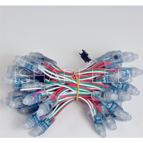 DC5V/12V 12mm RGB LED Pixel String WS2811 Diffused Digital LED Pixel Module Pack of 50pcs