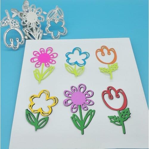 Fresh flowers, 3 flower rose metal cutting mold, scrapbook, photo frame, photo album decoration, DIY, handmade artwork