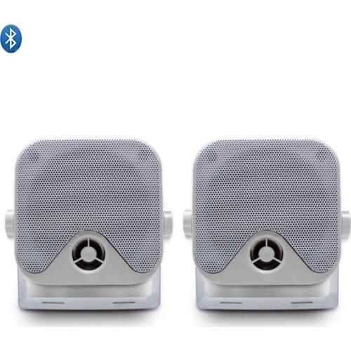 Waterproof Marine Bluetooth Box Speaker 100W Audio 4" 2 Way Heavy Duty Music Sound System For Boat ATV UTV Surface Wall Mount