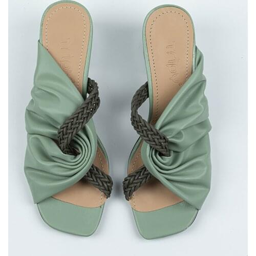 New Season Women Slippers Stylish Design Daily Heels Ladies Sandals Comfortable Luxury Summer Femme Made in Turkey