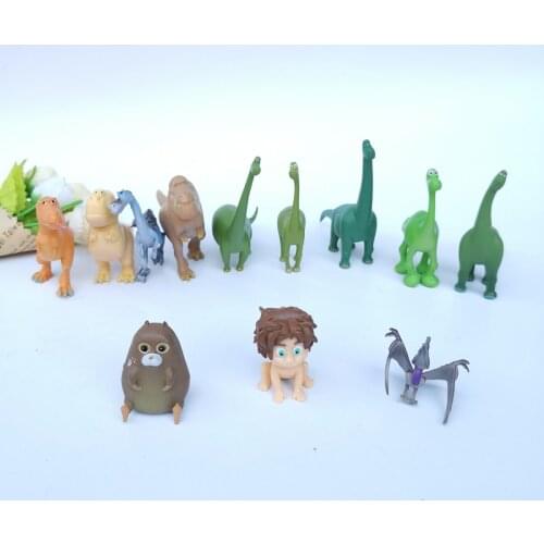 12pcs/set The Good Dino Baby Crood Family Dinosaur Figure Pack Jurassic Models Collections Toy Gift For Children Kids