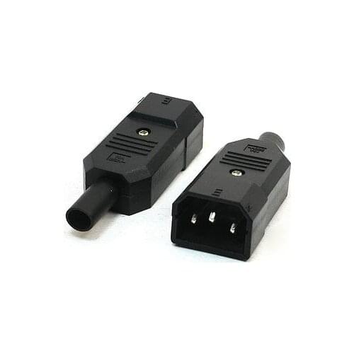 2 Pcs Rewirable IEC320 C14 Rice Cooker Power Socket Adapter 250V 10A
