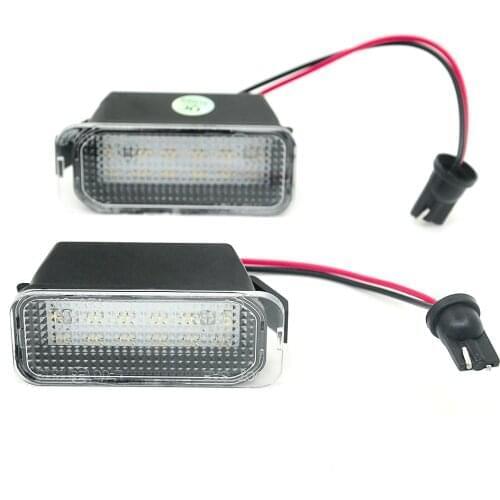 2Pcs LED License Number Plate Light Lamps For Ford Escape Ranger Kuga 1 2 C-MAX Focus 2 3 Ecosport Edge Fiesta 6 7 Mondeo 4 5