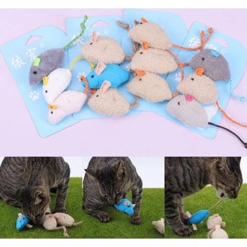 3PCS Mix Pet Toy Catnip Mice Cats Toys Fun Plush Mouse Cat Toy Kitten Funny Palying Toys Cat Kitten Pet Supplies