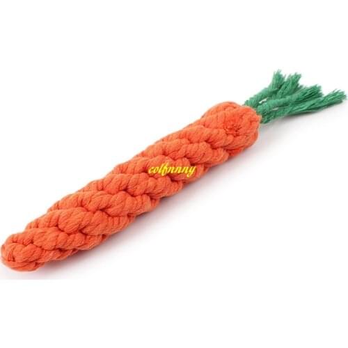 500pcs/lot FAST shipping Pet Funny Playing Carrot Dog Toy 22cm Long Braided Cotton Rope Puppy Chew Toys
