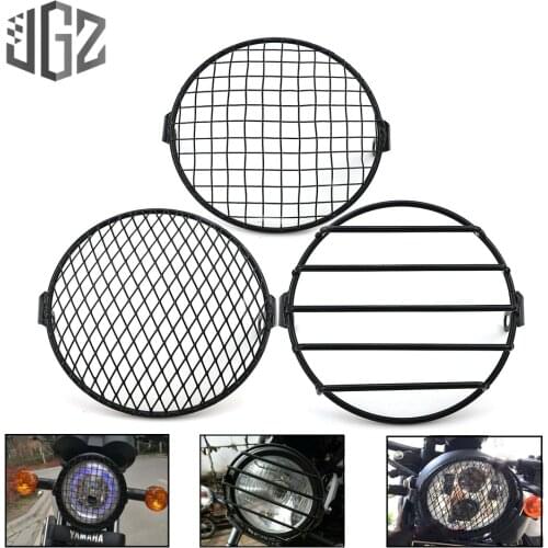 6inch Motorcycle Universal Vintage Headlight Protector Retro Grill Light Lamp Cover For Cafe Racer Harley Ducati Chopper Benelli