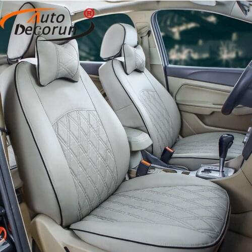 AutoDecorun PVC leather car seat cushion for toyota land cruiser prado 150 120 accessories seat covers set cars supports covers