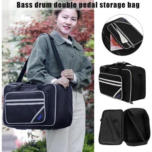Bass Drum Double Pedal Pack Oxford Cloth Large Capacity Instrument Storage Bag Carrying Bag Jazz Drum Percussion Accessories