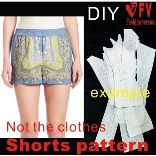 Pants sewing pattern The trousers pattern(Not the pants) Elastic waist Shorts sewing pattern BDK-8