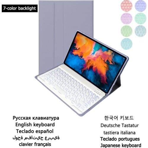 Case for Lenovo Tab P11 Case TB-J606F Keyboard Case for Lenovo Tab P11 Pro Case TB-J706F Russian Spanish Backlit Keyboard Funda