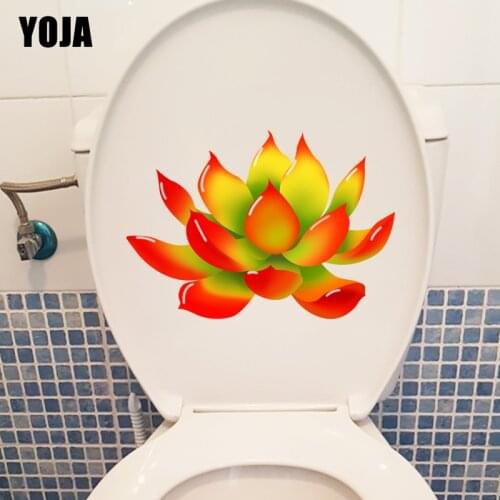 YOJA 21X14.8CM Colored Succulents Cartoon Wall Stickers For Kids Rooms Fashion Toilet WC Decor T1-1540