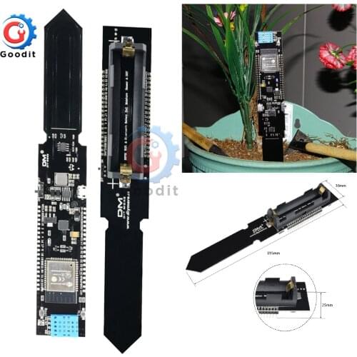 ESP32 DHT11 CP2104 WIFI Bluetooth Temperature Humidity Soil Moisture Sensor Detection Module 18650 Battery Shield for Arduino