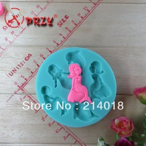 Hot sale mermaid Series shaped fondant mold chocolate silicone mold fondant Cake decoration mold NO.si299