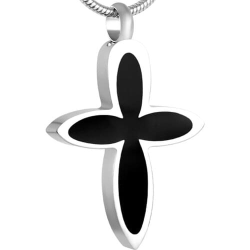 IJD8358 wholesale Stainless steel Cremation jewelry pendant for women&Men accessories,Elegant Leaves cross design Ash jewelry