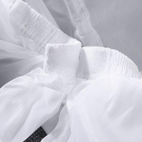 J60E Kids Flower Girls 2 Hoop Single Layer A-Line Crinoline Drawstring Elastic Waist Petticoat for Wedding Dress Underskirt Half