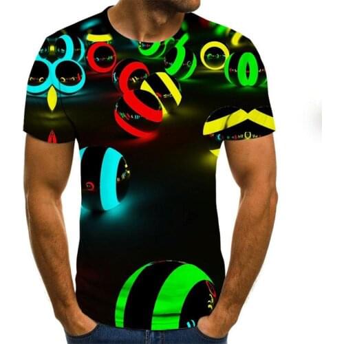 Summer fashion mens hip-hop T-shirt 3D T-shirt mens t-shirt summer anime T-shirt short sleeve O-neck top