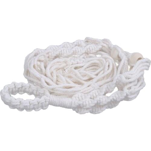 Macrame Plant Hangers Indoor Outdoor Hanging Planter Basket Cotton Rope With Beads 4 Legs 90Cm