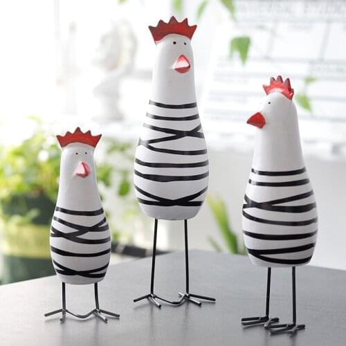 Kawaii Chicken Vintage Rustic Home Decor Wood Decoration Objet Deco Maison Room Accessories Home Decoration Accessories Modern