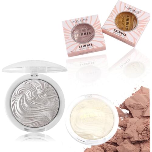 Miss Rose 6 Colors Face Base Makeup Highlighter Palette Brighten Illuminator Easy to Wear Long-lasting make up Cosmetics TSLM2