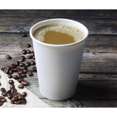 MONGKA 6 Oz Disposable White Paper Coffee Cups, Hot and Cold Beverage Cup For Espresso, Cortado, Latte,Tea