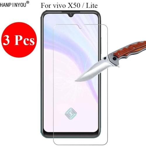3 Pcs/Lot New 9H 2.5D Tempered Glass Screen Protector For vivo X50 / Lite Protective Film + Clean Tools