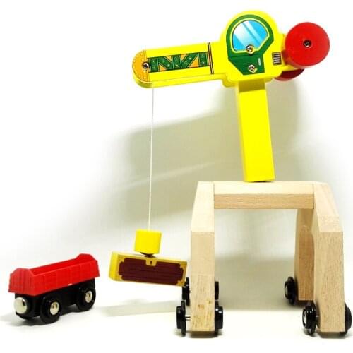 P002 magnetic mobile cranes and cargo compartments compatible wooden track rail cars and applies a magnetic alloy car