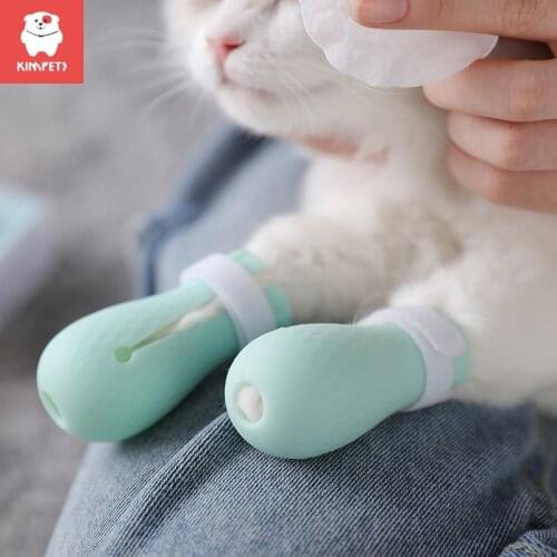 Kimpets Cat Feet Cover For Washing Cat Anti-scratch Gloves For Cats and Dogs Pet Bathing Supplies