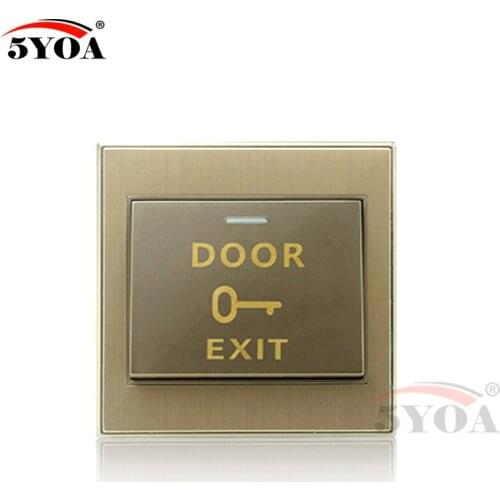 Door Exit Switch Release Push Button Switch COM NO NC three pins with copper material for Door Lock Access Control System