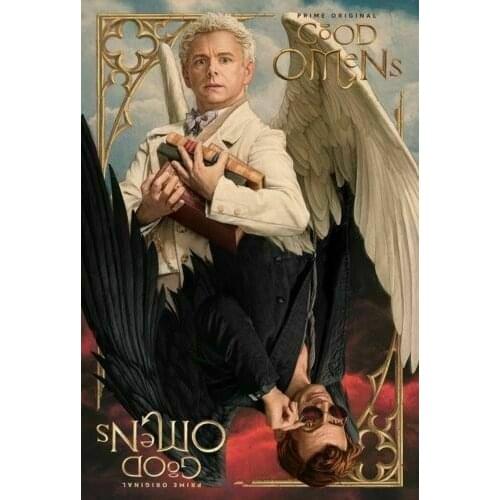Good Omens Neil Gaiman Terry Pratchett TV Series Art Film Print Silk Poster Home Wall Decor 24x36inch