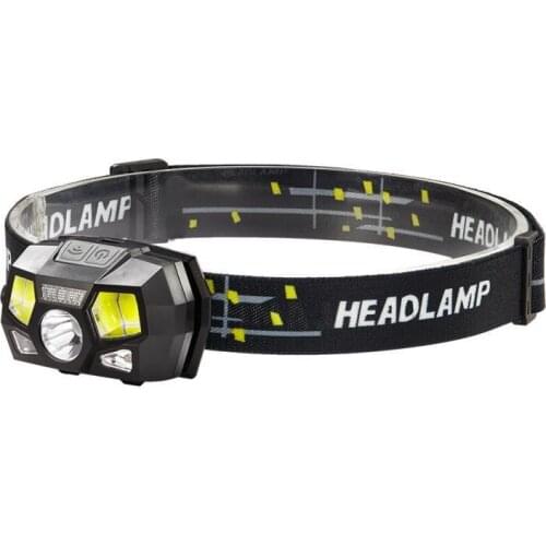 Hiking Led Headlamp Waterproof Searchlight Powerful Motion Sensor Headlamp Strap Rechargeable Hoofdlamp Outdoor Lighting DE50TD