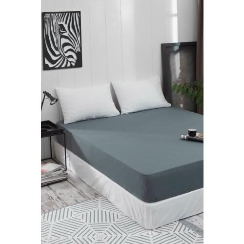 Pure %100 Cotton Combing Luxury Solid Dominican Green Fitted Sheet Elastic Bed Linens Mattress Cover 160x200 Comfortable Modern