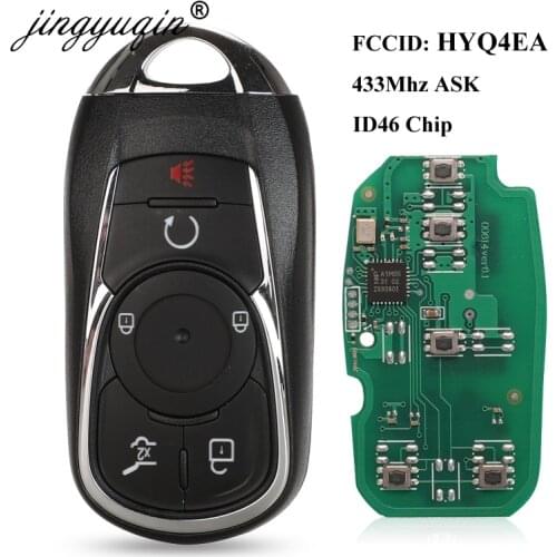Jingyuqin Smart Key Promixity 433MHz ID46 Remote for Buick LaCrosse 2017 2018 2019 FCC: HYQ4EA P/N:13508414 Keyless Go